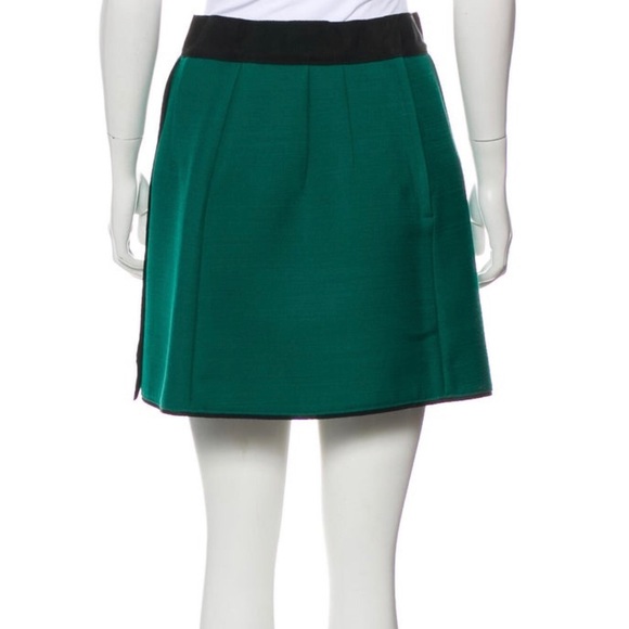 🚫SOLD🚫 D&G Green Black Wool Mini Skirt EUC IT42 EUC - Picture 4 of 6